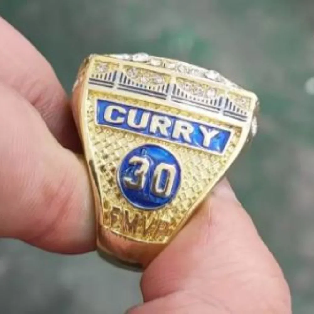 Golden State Warriors Championship Ring 2022 Steph‎ Curry Fan Edition Gold